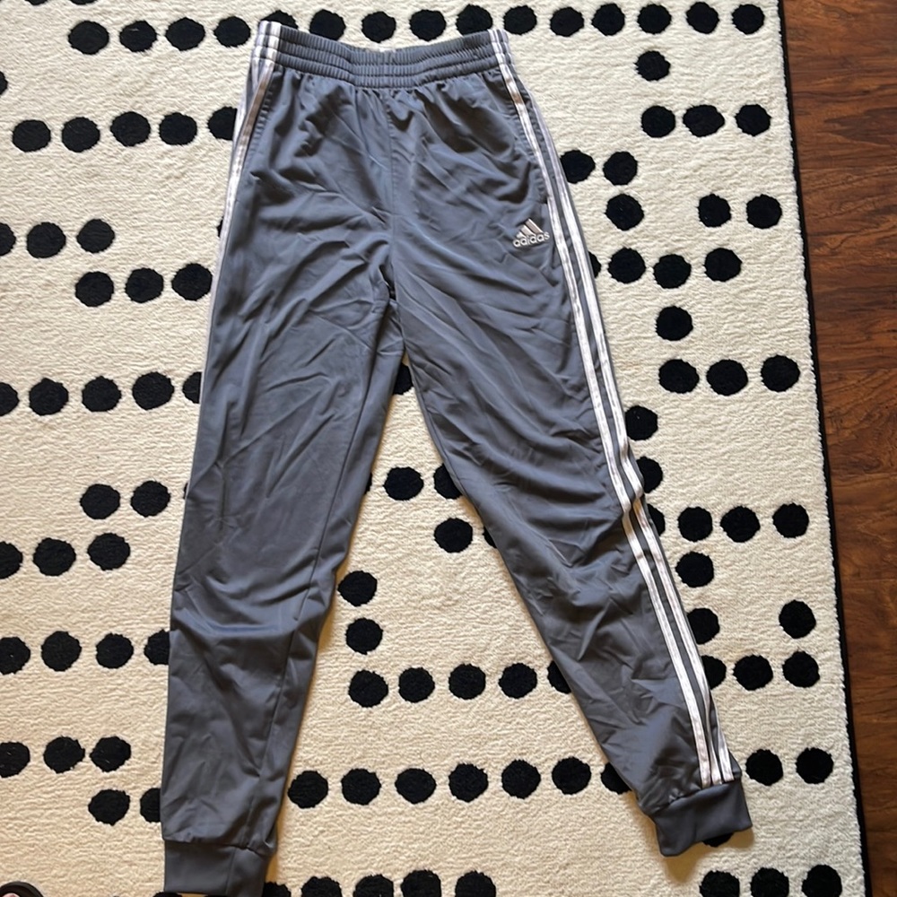 Boys grey adidas joggers